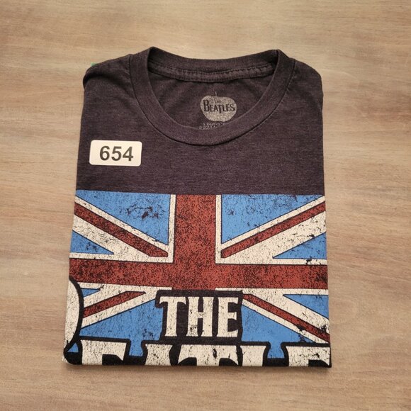 The Beatles Mens Shirt Size S Gray Short Sleeve Crew Neck Stretch Graphic Tee - Picture 7 of 7